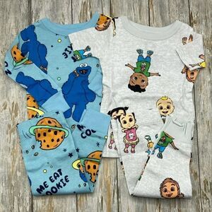 Cocomelon & Cookie Monster Snug Fit Pajamas 2, 2-Piece Sets Size 12M